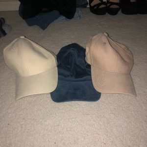 3 corduroy hats
